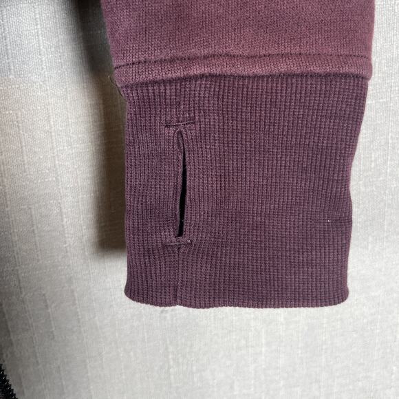 Lululemon Scuba Hoodie Floral Flock Womens Size 4 Plum Purple Full Zip Velvet - Picture 11 of 11